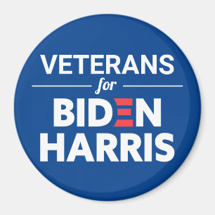 Veteranen voor Biden Harris Custom Text Blue Magneet