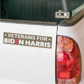 Veteranen voor Biden Harris Custom Text Brown Tan Bumpersticker (Op Truck)