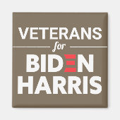 Veteranen voor Biden Harris Custom Text Brown Tan Magneet (Voorkant)