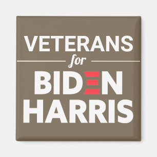 Veteranen voor Biden Harris Custom Text Brown Tan Magneet
