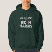 Veteranen voor Biden Harris Custom Text Green Hoodie (Voorkant)