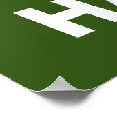 Veteranen voor Biden Harris Custom Text Green Poster (Hoek)