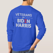 Veteranen voor Biden Harris Custom Text Royal Blue T-shirt (Achterkant)