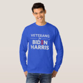 Veteranen voor Biden Harris Custom Text Royal Blue T-shirt (Voorkant volledig)