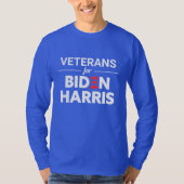 Veteranen voor Biden Harris Custom Text Royal Blue T-shirt (Voorkant)