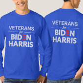 Veteranen voor Biden Harris Custom Text Royal Blue T-shirt