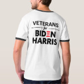 Veteranen voor Biden Harris Custom Text T-shirt (Achterkant volledig)