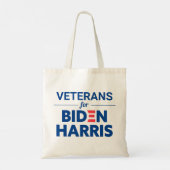Veteranen voor Biden Harris Custom Text Tote Bag (Achterkant)