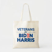 Veteranen voor Biden Harris Custom Text Tote Bag (Voorkant)