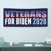 Veteranen voor Biden Spandoek (Beurs)