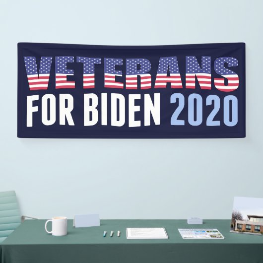 Veteranen voor Biden Spandoek (Beurs)