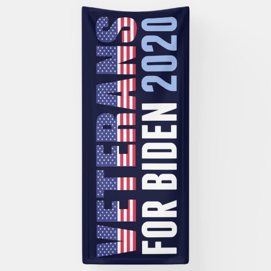 Veteranen voor Biden Spandoek (Verticaal)