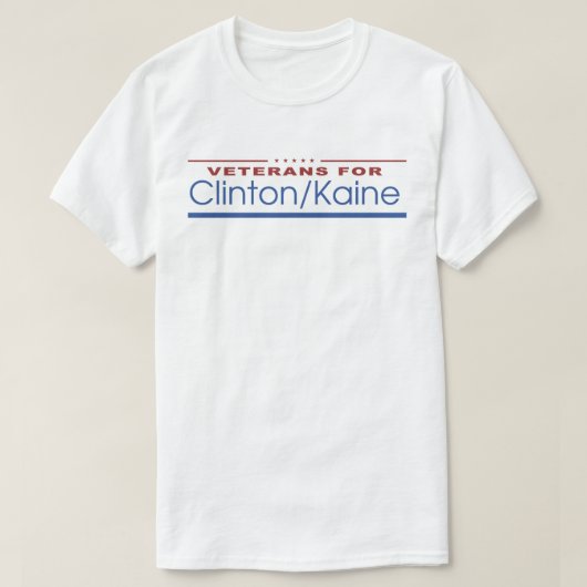 Veteranen voor Clinton / Kaine 2016 T-shirt (Design voorkant)