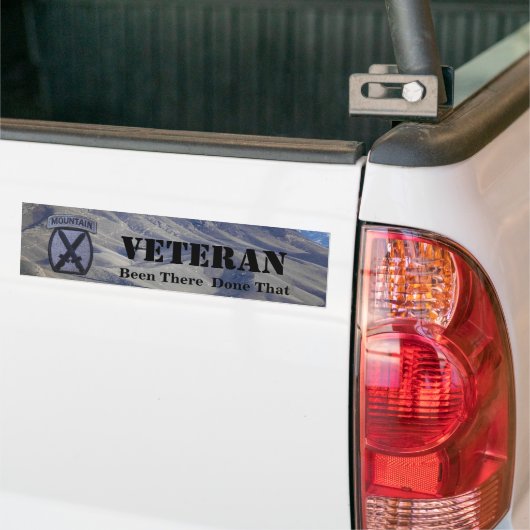 Veteranen voor de bergdivisie bumper sticker (Op Truck)
