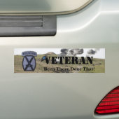 Veteranen voor de bergdivisie bumper sticker (Op auto)