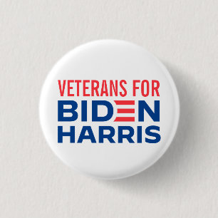 VETERANEN VOOR DE presidenten JOE BIDEN & KAMALA 2 Ronde Button 3,2 Cm