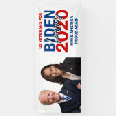 Veteranen voor de Verkiezingsbanner Biden Harris 2 Spandoek (Verticaal)