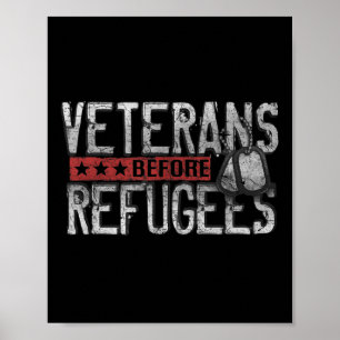 Veteranen voor de Vluchtelingen Memorial Day Nooit Poster