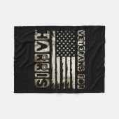  veteranen voor Harris 2024 Military Vets Kam Fleece Deken (Voorkant (Horizontaal))