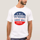 Veteranen voor Harris 2024 voor President Campaign T-shirt (Voorkant)