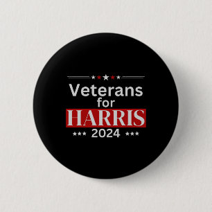 Veteranen voor Harris 2024 Wheimer 2024 Stem Harri Ronde Button 5,7 Cm