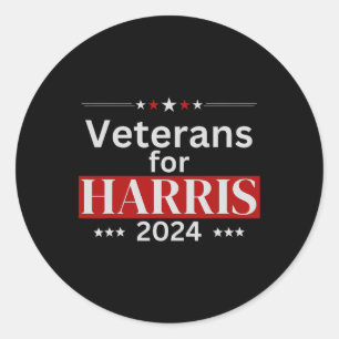 Veteranen voor Harris 2024 Wheimer 2024 Stem Harri Ronde Sticker