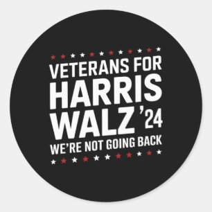 Veteranen voor Harris W 24 gingen niet terug Ronde Sticker