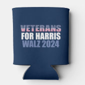 Veteranen voor Harris Walz 2024 Election Blue Blikjeskoeler (Achterkant)