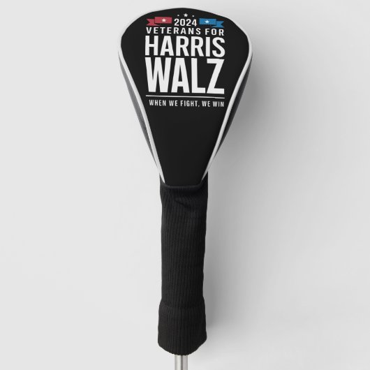 Veteranen voor Harris Walz 2024 Presidential Golfheadcover (Voorkant)