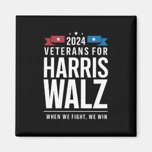 Veteranen voor Harris Walz 2024 Presidential Magneet