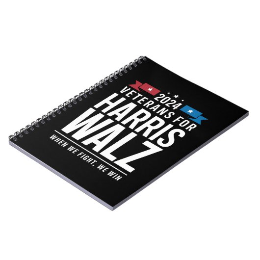 Veteranen voor Harris Walz 2024 Presidential Notitieboek (Linkerzijde)