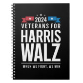 Veteranen voor Harris Walz 2024 Presidential Notitieboek (Voorkant)