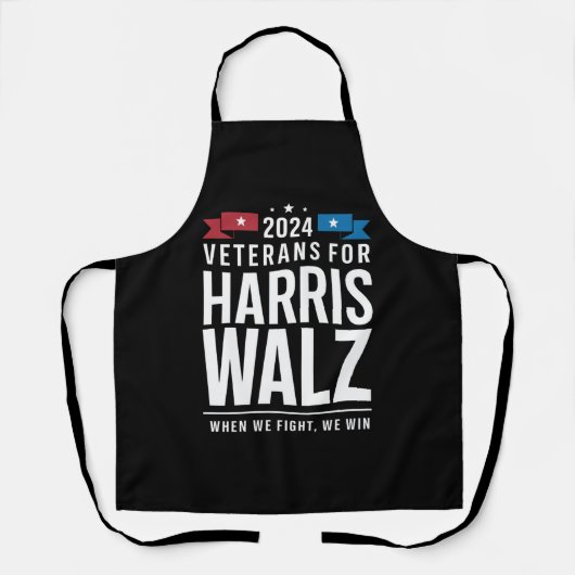 Veteranen voor Harris Walz 2024 Presidential Schort (Voorkant)