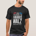 Veteranen voor Harris Walz 2024 Presidential T-shirt<br><div class="desc">Veteranen voor Harris Walz 2024 presidentiële campagne</div>