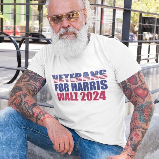 Veteranen voor Harris Walz 2024 Verkiezingen Tri-Blend Shirt