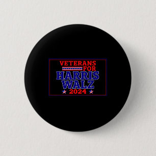 Veteranen voor Harris Wheimer 2024 Stem Harris Wal Ronde Button 5,7 Cm