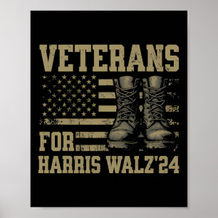 Veteranen voor Harris Wheimer Waltz 2024 President Poster
