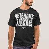 Veteranen Voor Illegalen Grappige Amerikaanse Vete T-shirt (Voorkant)