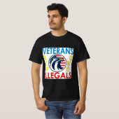 veteranen voor illegalen t-shirt (Voorkant volledig)