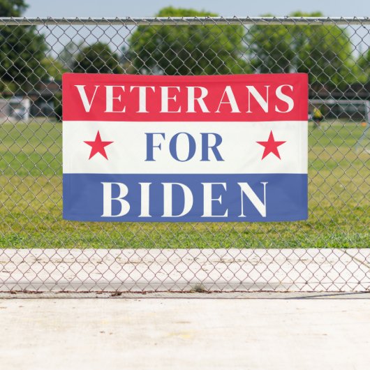 Veteranen voor Joe Biden President 2024 Spandoek (Insitu)