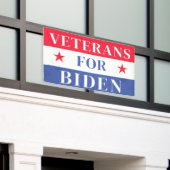 Veteranen voor Joe Biden President 2024 Spandoek (Buitenkant Gebouw)