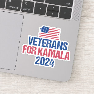 Veteranen voor Kamala 2024 Verkiezingslaptop Sticker