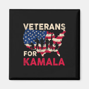 Veteranen voor Kamala American Flag Army Support K Magneet