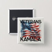 Veteranen voor Kamala Button (Voorkant /achterkant)