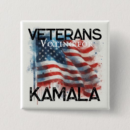 Veteranen voor Kamala Button (Voorkant)