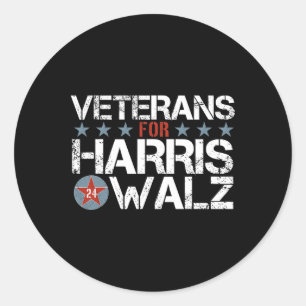 Veteranen voor Kamala Harris Tim Wheimer 2024 Vets Ronde Sticker