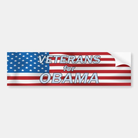 Veteranen voor Obama-Bumpersticker Bumpersticker (Voorkant)