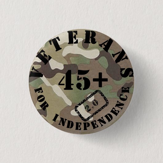 Veteranen voor onafhankelijkheid 2.0 Camo Badge Ronde Button 3,2 Cm (Voorkant)