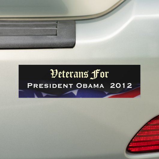 Veteranen voor President Obama 2012 Bumpersticker (Op auto)