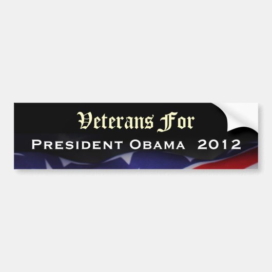 Veteranen voor President Obama 2012 Bumpersticker (Voorkant)